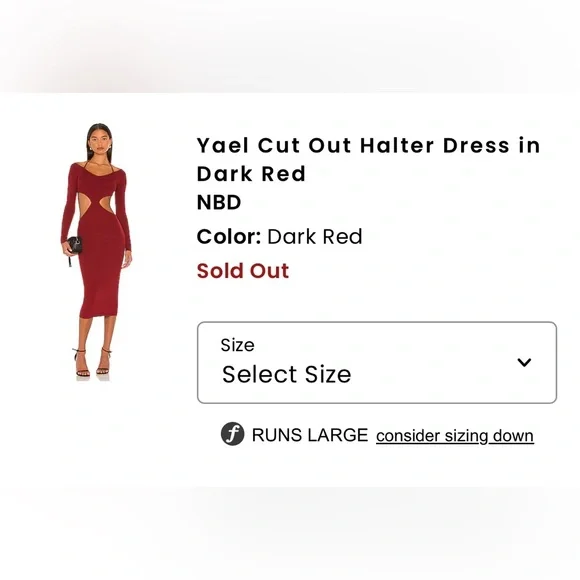 NBD Yael Cutout Dress purchased from Revolve - Picture 2 of 3